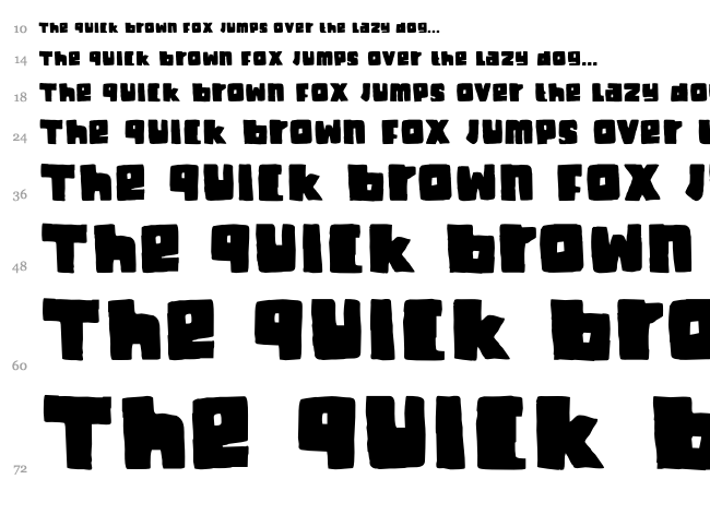 DK Fat Kitty Kat font waterfall